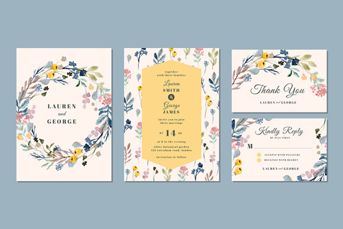 دانلود وکتور لایه باز EPS حاشیه گل و کادر برای نوشتن مناسب کارت پستال یا کارت دعوت کد 4